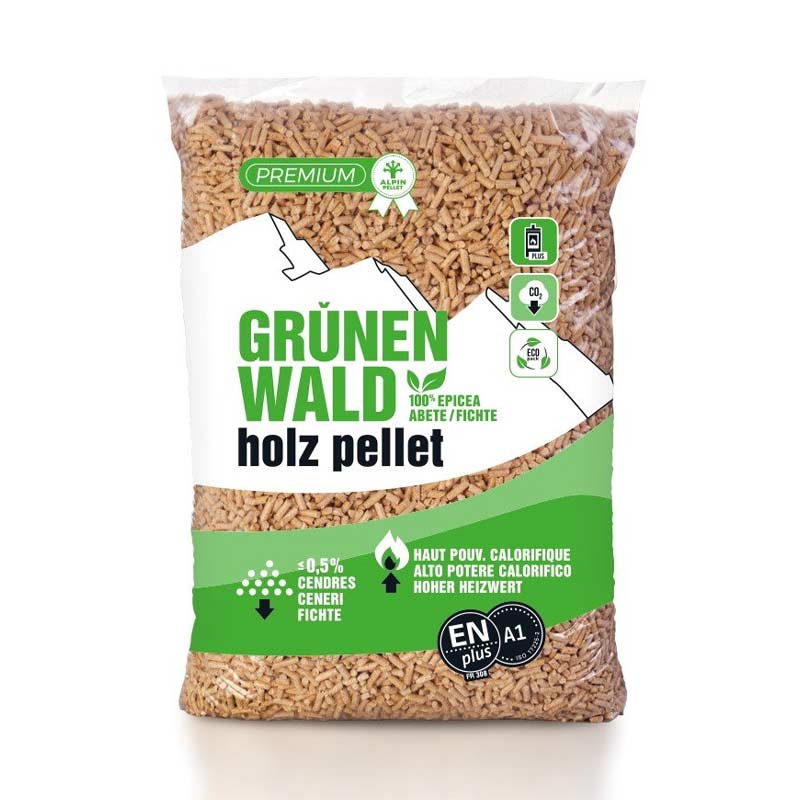 Bancale Grünen Wald Holz Pellet 72 sacchi da 15 kg